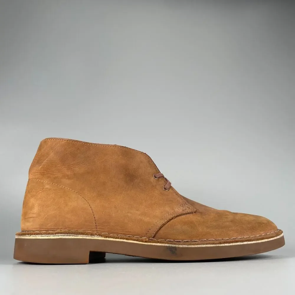 Clarks Men's Size 10 Brown Leather Lace Up Casual Ankle Chukka Boots Walking GUC